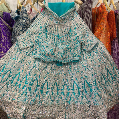 Fantastic yellow mustard golden crop top Lehenga