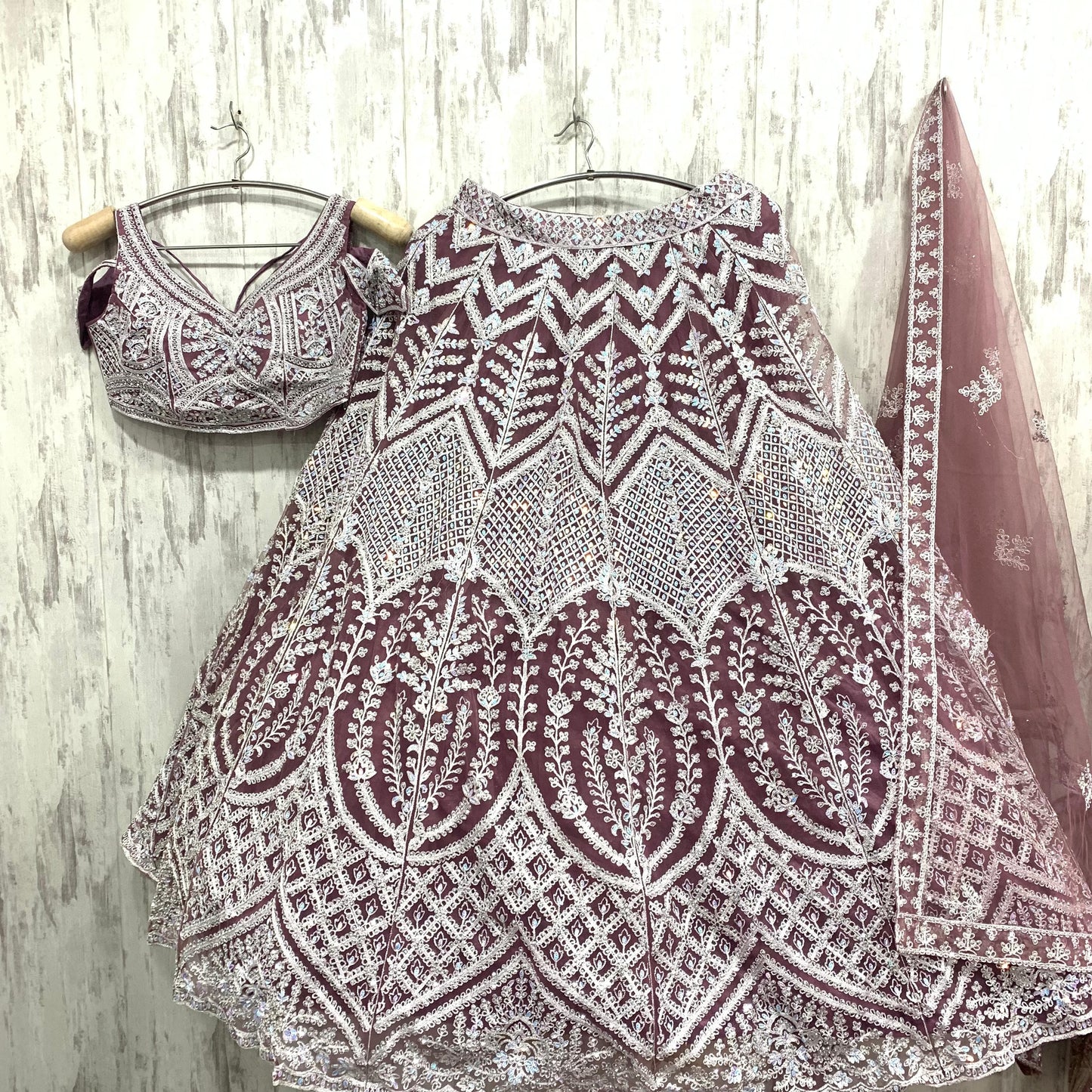 Designer yellow crop top Lehenga