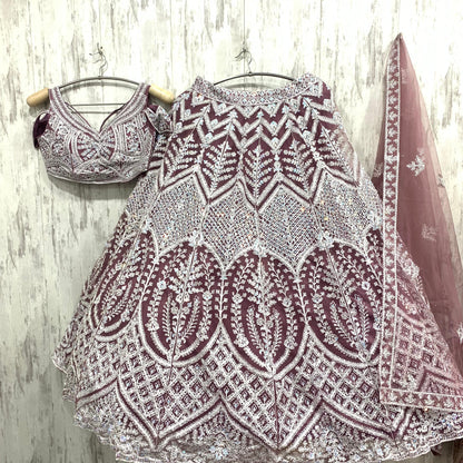 Designer yellow crop top Lehenga