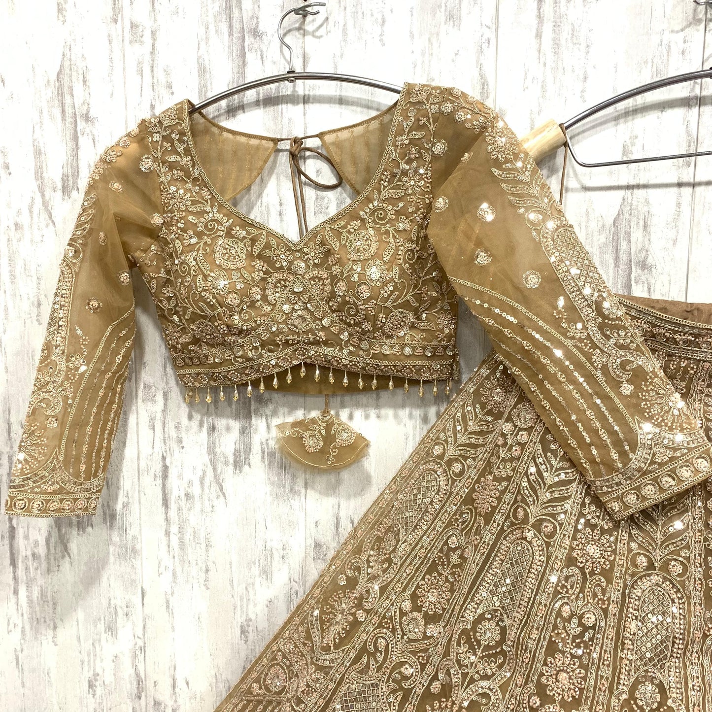 Amazing mustard orange crop top Lehenga