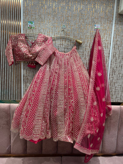 Pleasing blue crop top Lehenga