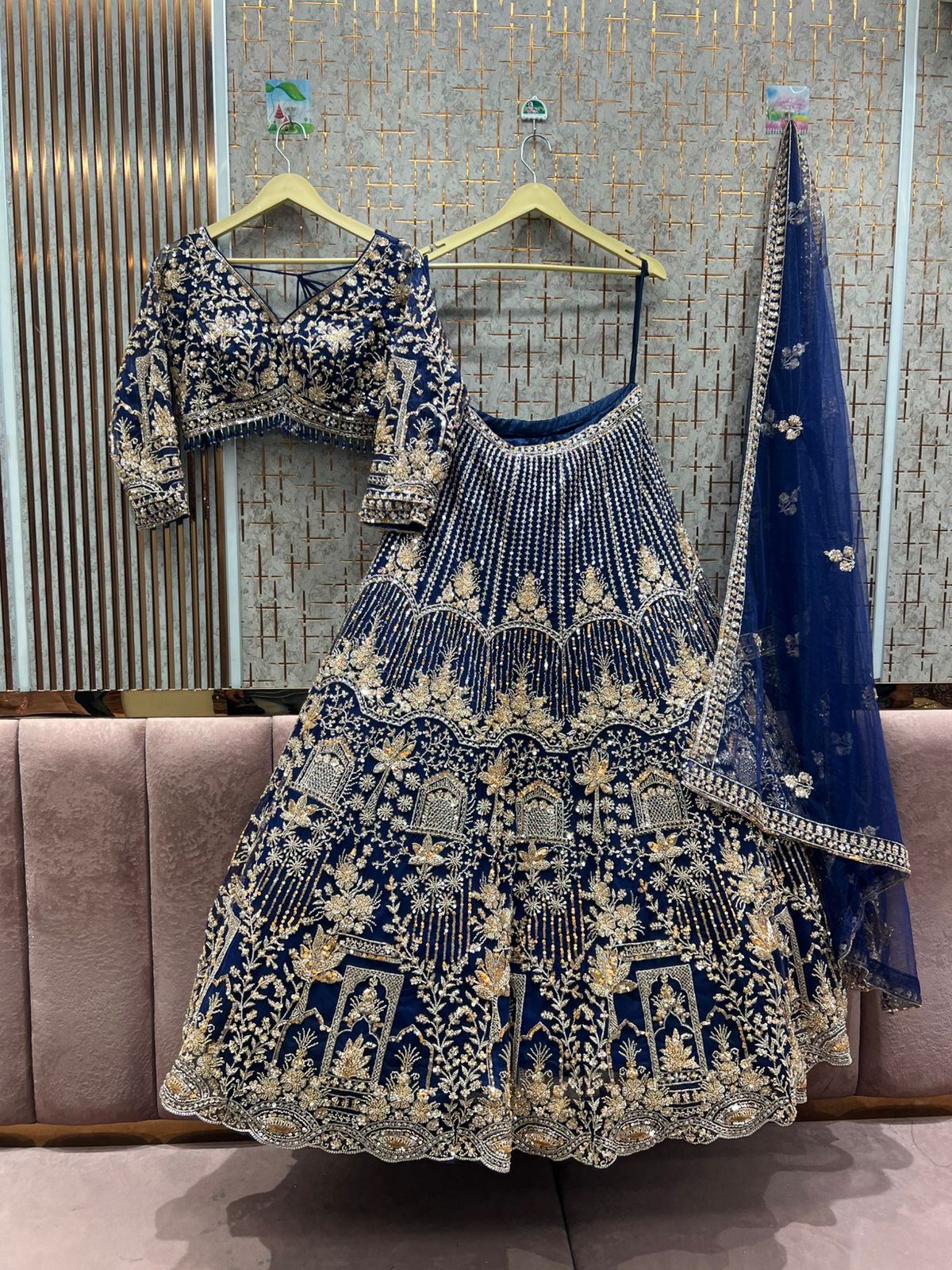 Designer Red crop top Lehenga Happy Customer