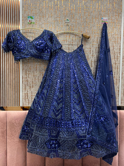 Delightful mustard golden on golden monotone crop top Lehenga