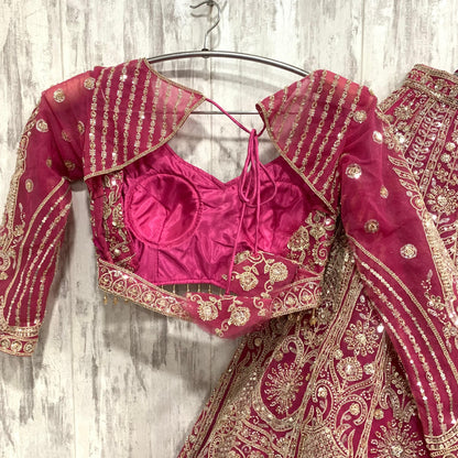 Amazing mustard orange crop top Lehenga