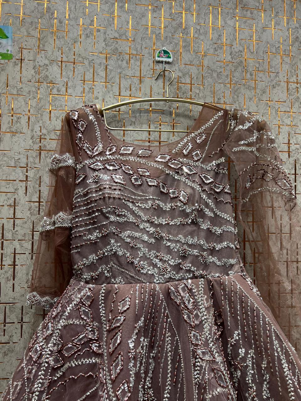 Khoobsurat rust brown gown