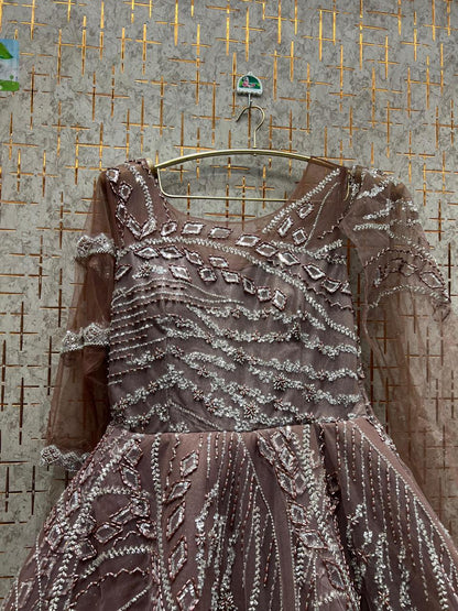 Khoobsurat rust brown gown