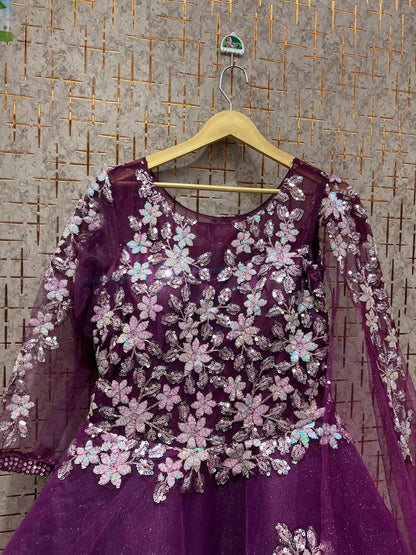 Delightful purple gown