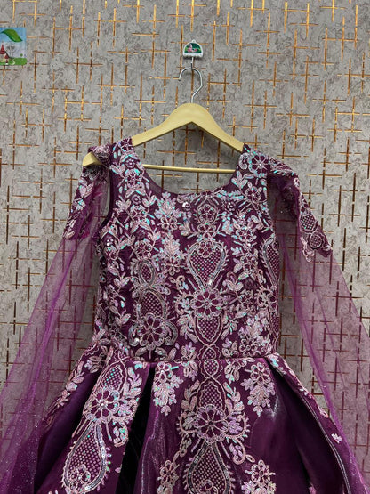 Charming PURPLE VIOLET wine gown