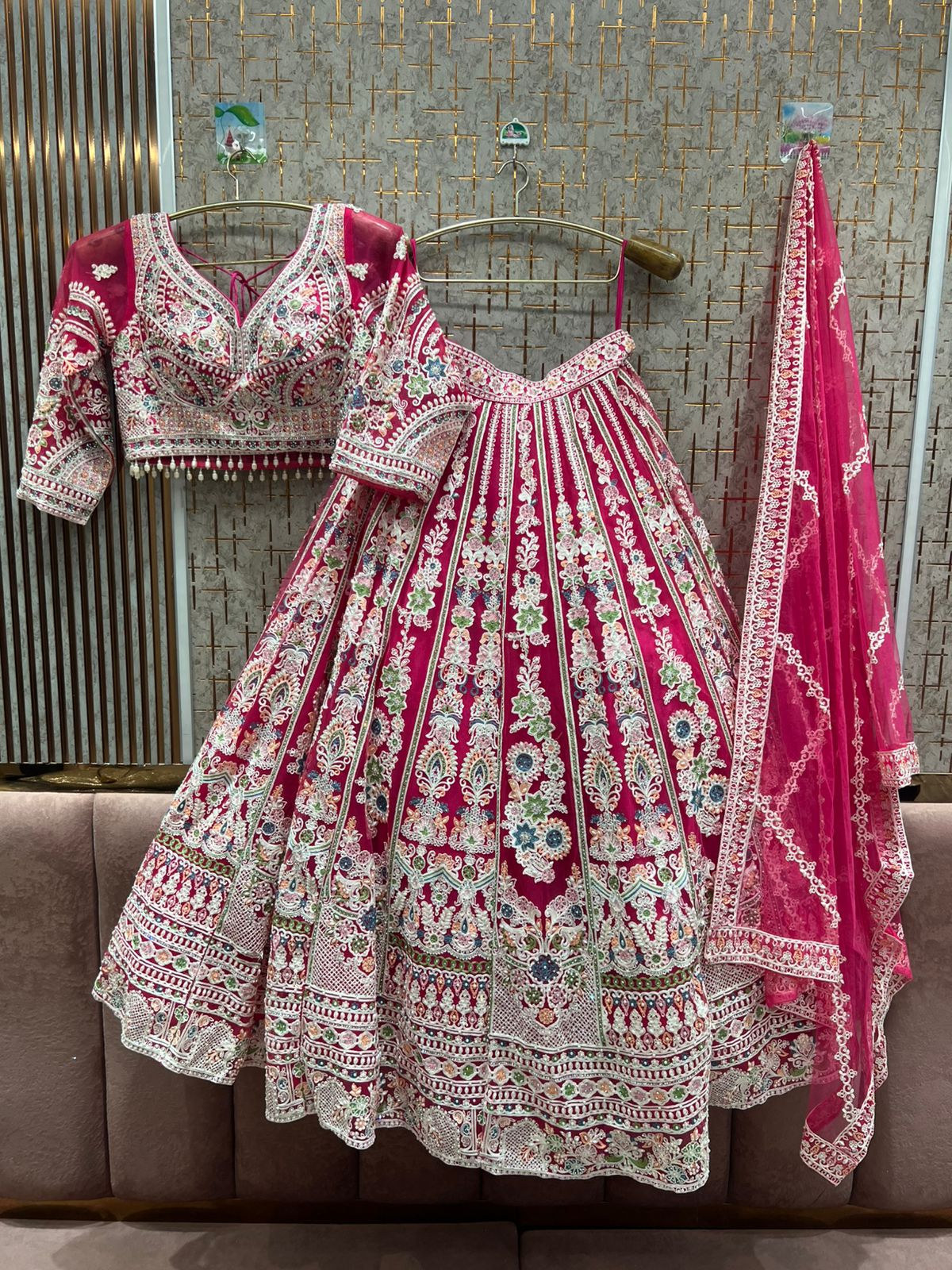 Beautiful yellow Haldi mehendi crop top Lehenga