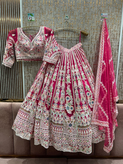 Beautiful yellow Haldi mehendi crop top Lehenga