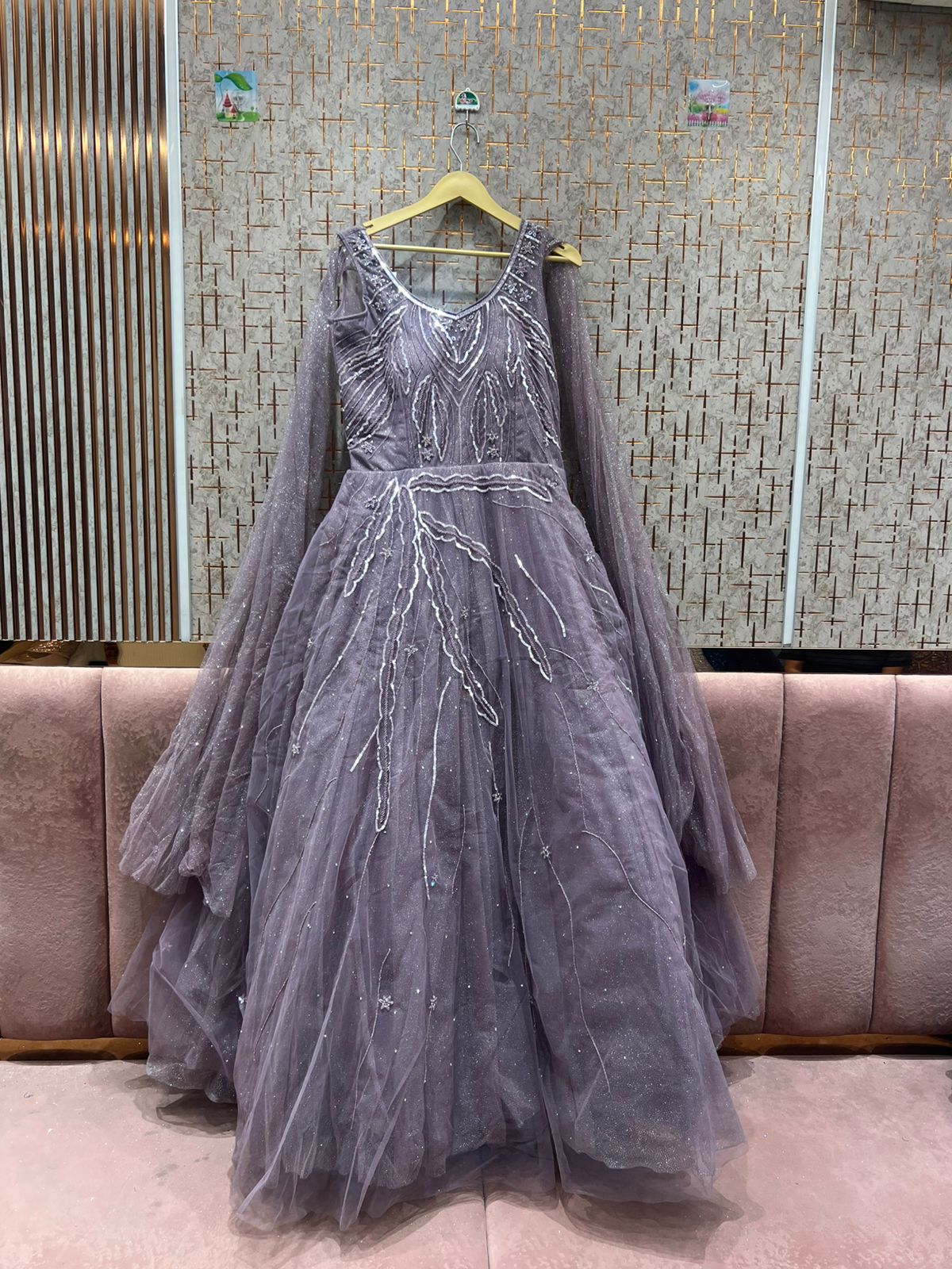 Elegant wine pink gown