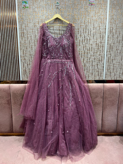 Elegant wine pink gown