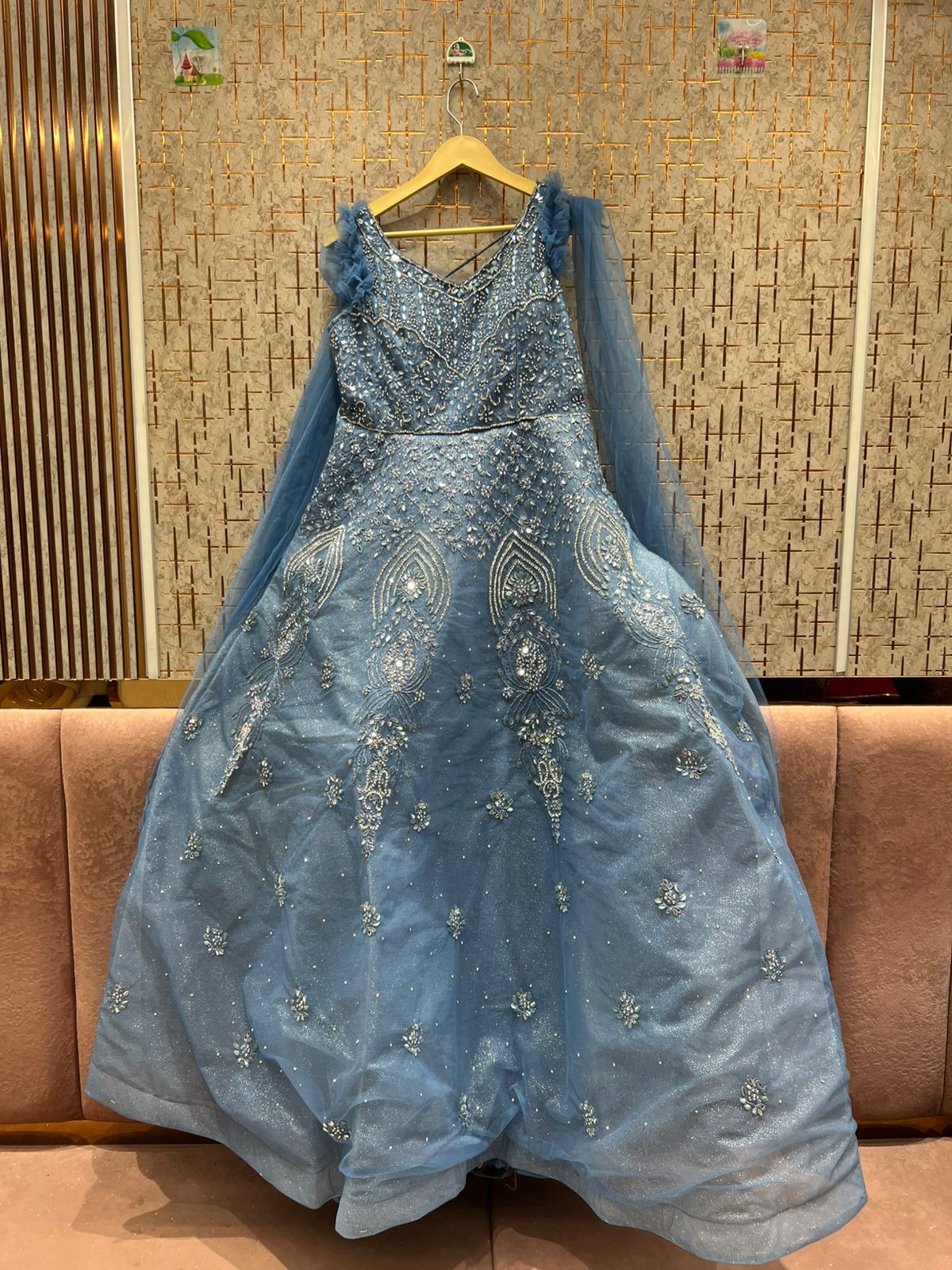 Majestic sky blue gown Cinderella