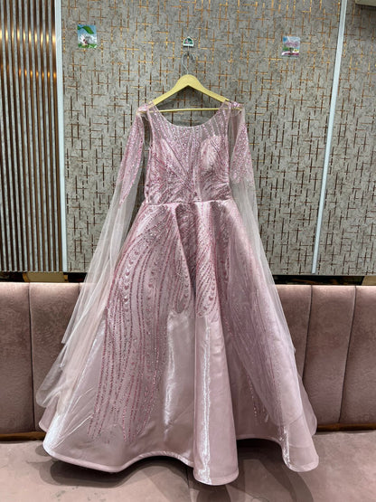 Designer pink gown