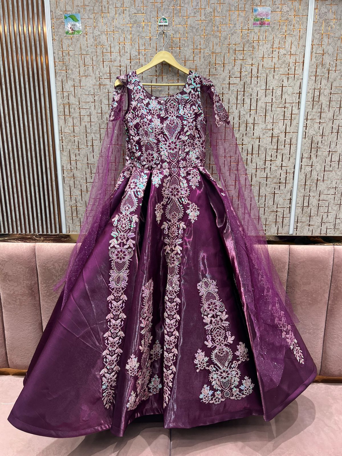 Charming PURPLE VIOLET wine gown