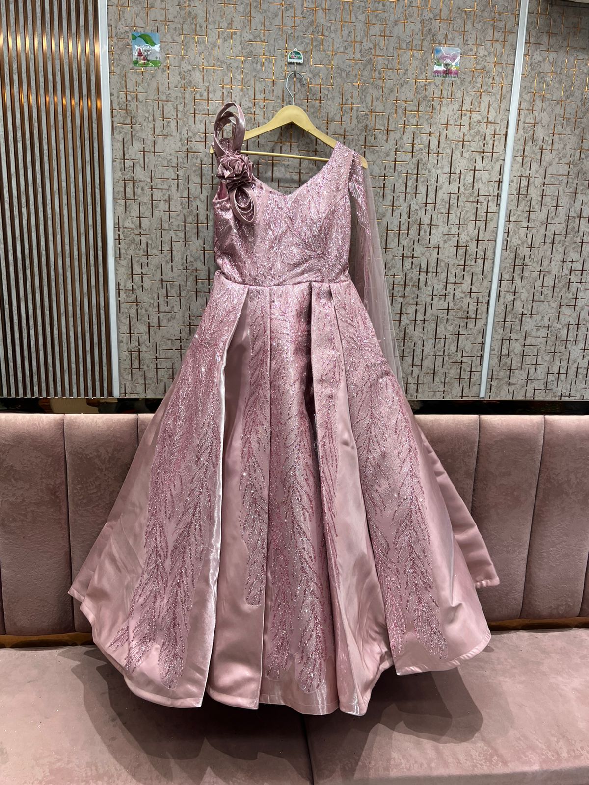 Embellished pink gown