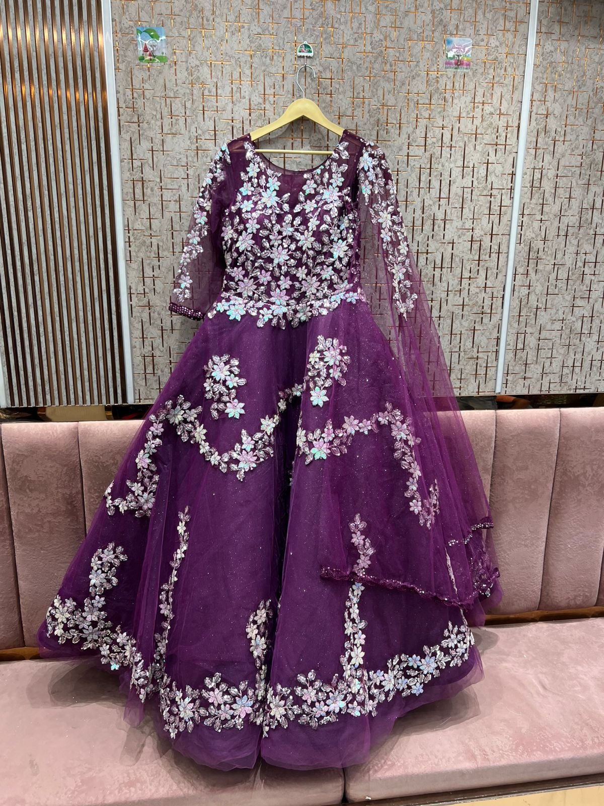Delightful purple gown