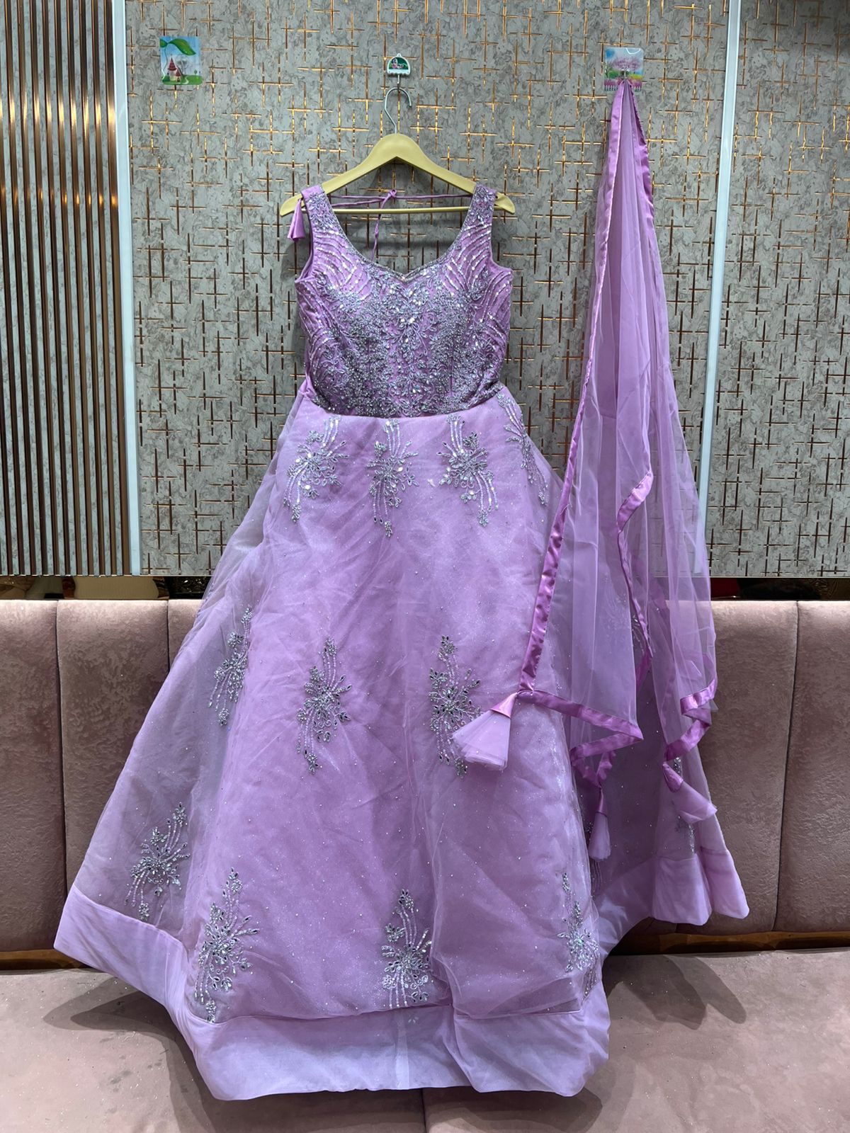 Attractive lilac pink gown