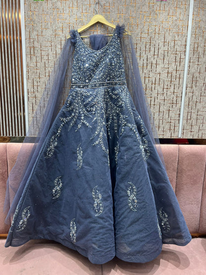 Pleasing Sky blue gown