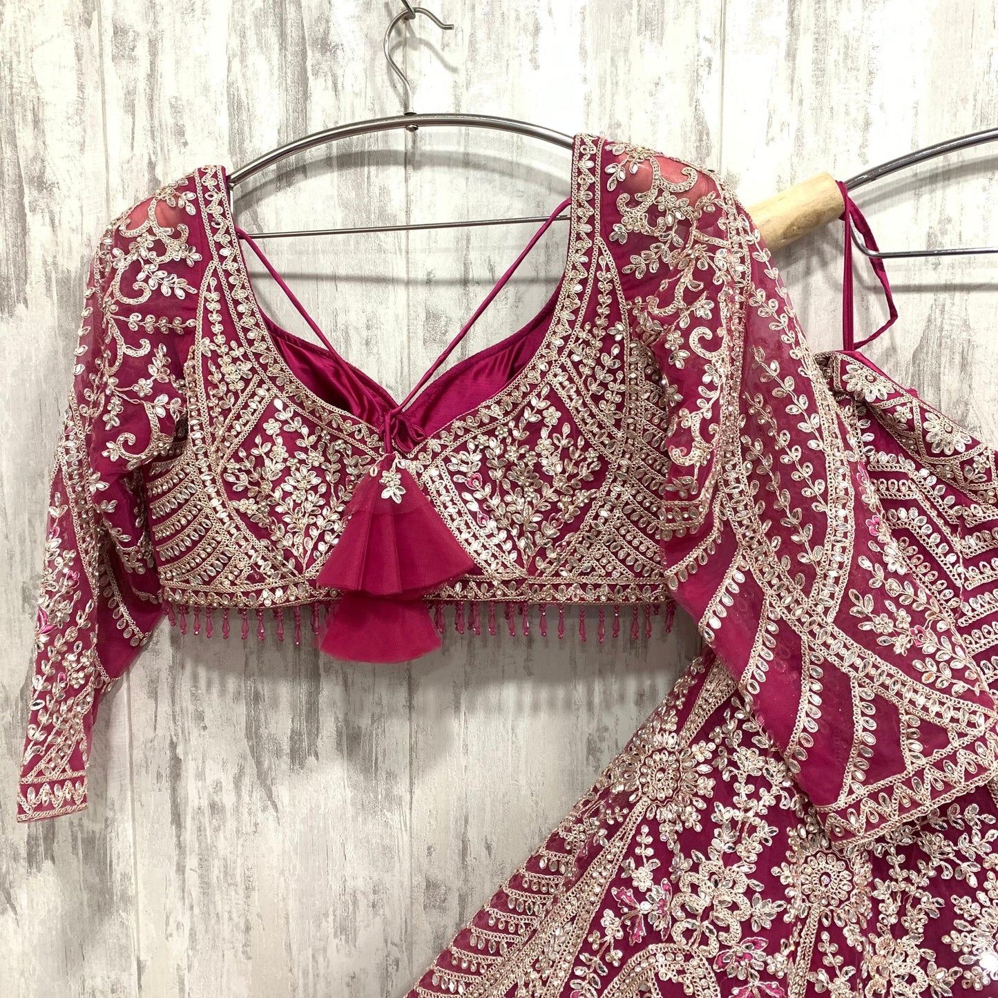 Amazing golden mustard crop top Lehenga