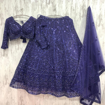 Something different pink peach on peach monotone crop top Lehenga