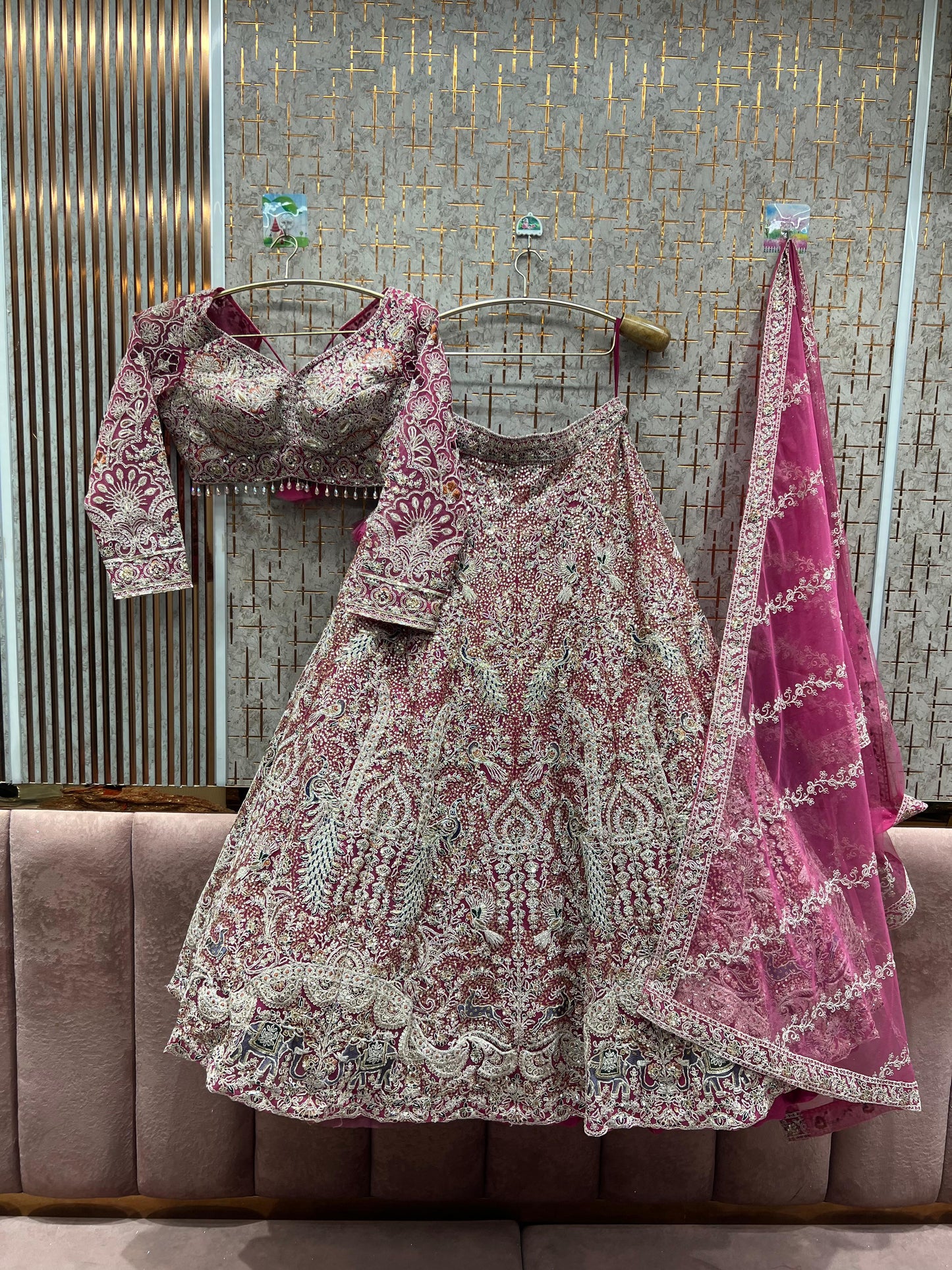 Awesome yellow crop top Lehenga