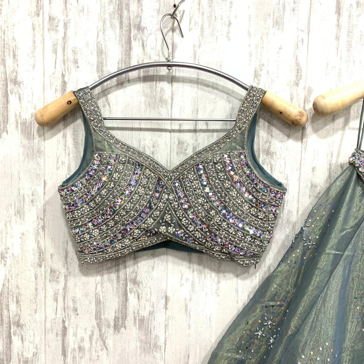 12 kali Amazing Orange crop top Lehenga