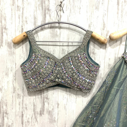 12 kali Amazing Orange crop top Lehenga