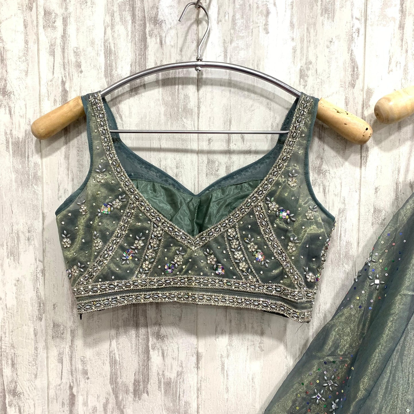 12 kali Amazing Orange crop top Lehenga