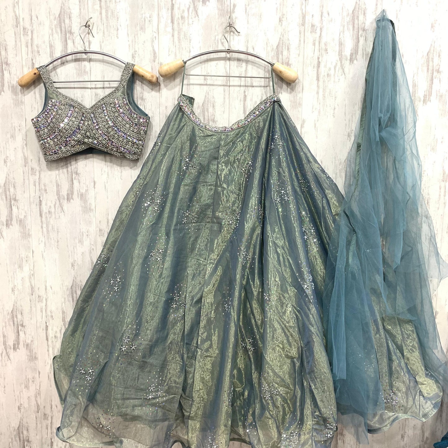 12 kali Amazing Orange crop top Lehenga