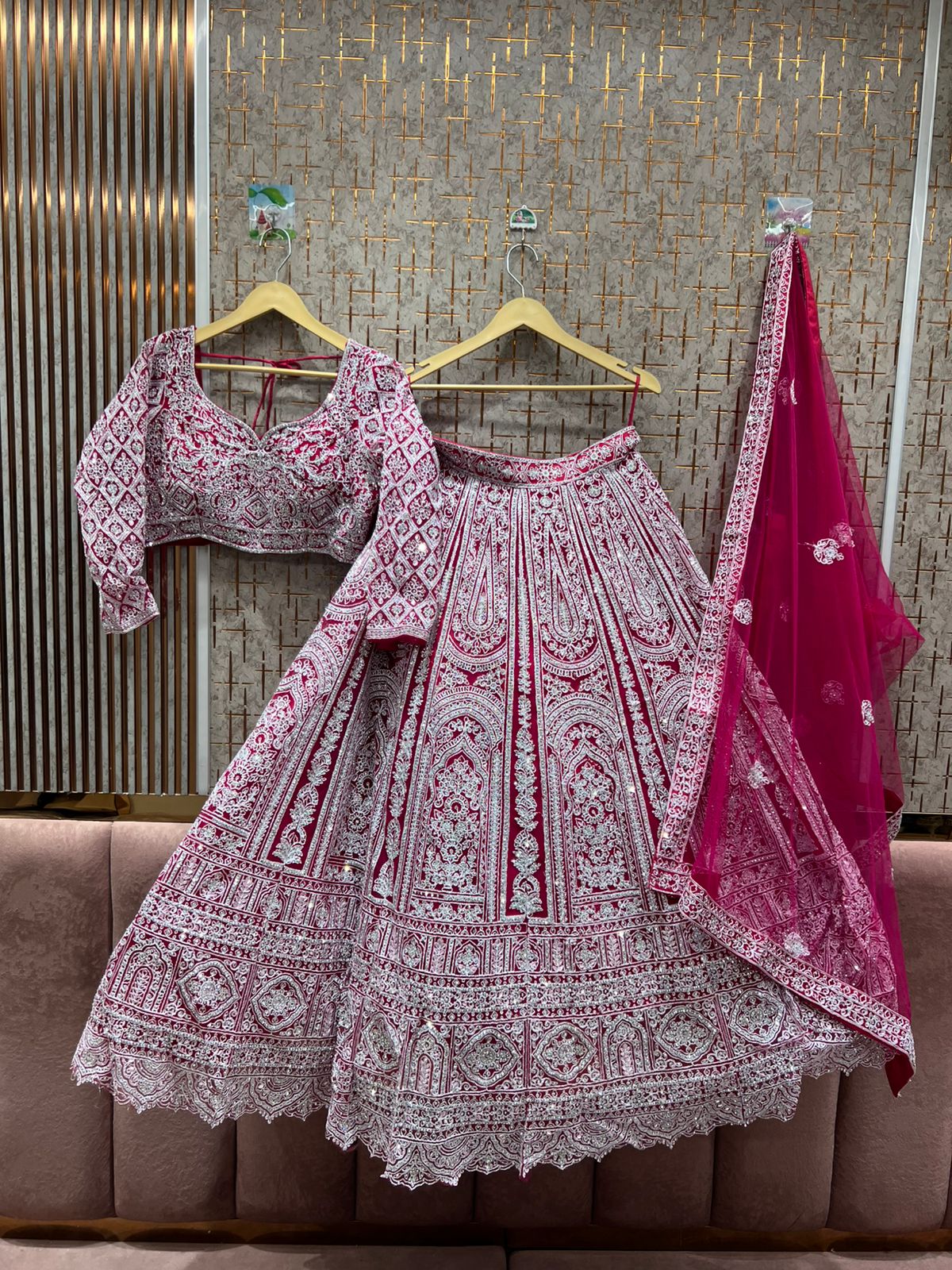 Fantastic green crop top Lehenga