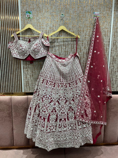 Gorgeous Lavender Crop top Lehenga