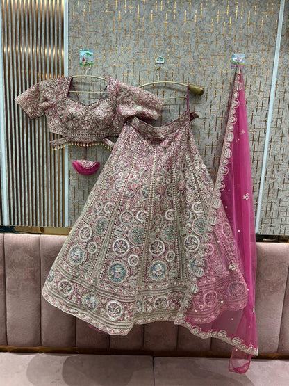 Lavishing yellow crop top Lehenga