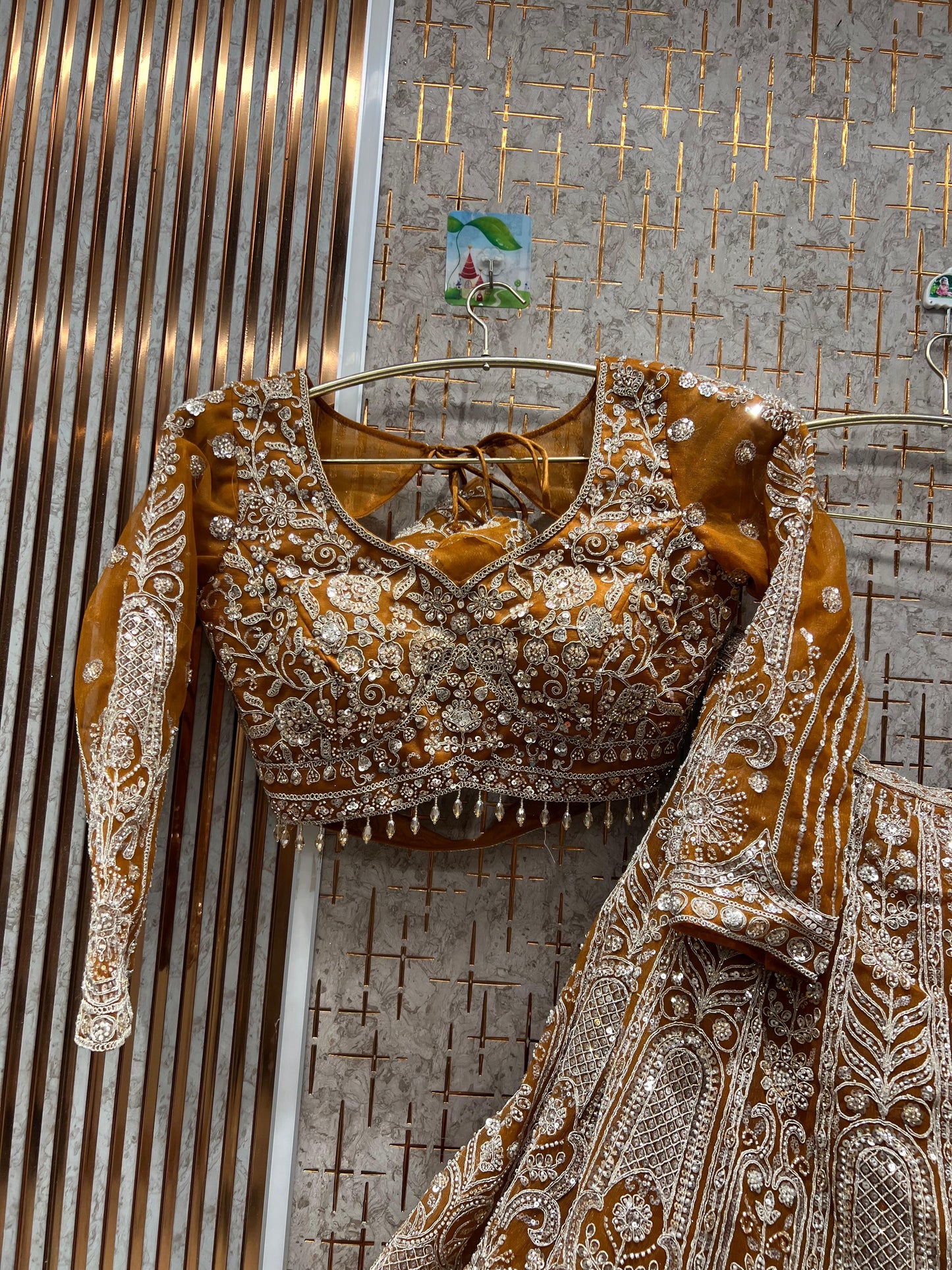 Fantastic mustard crop top Lehenga