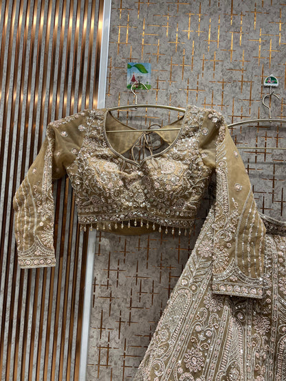 Fantastic mustard crop top Lehenga