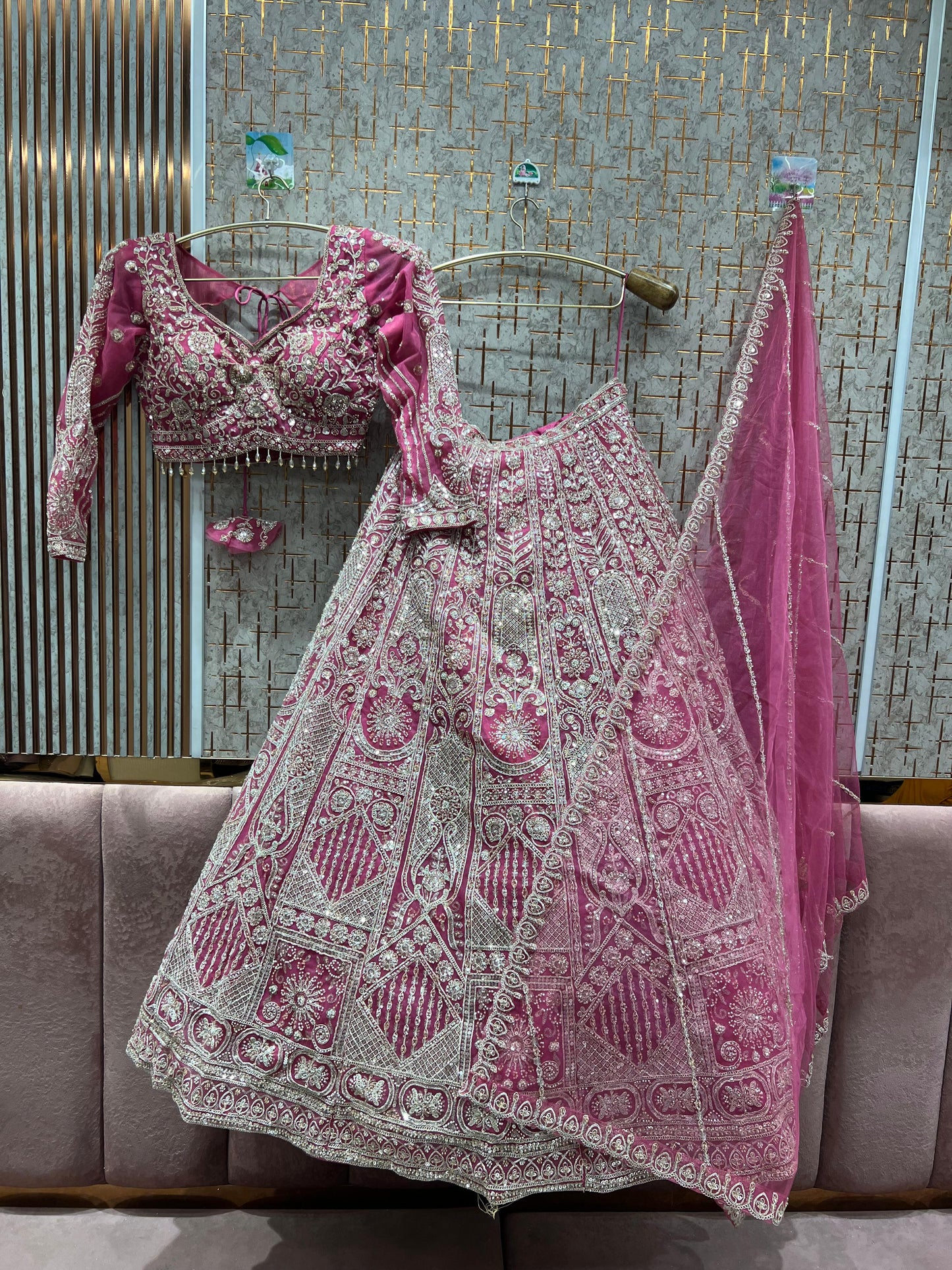 Fantastic mustard crop top Lehenga