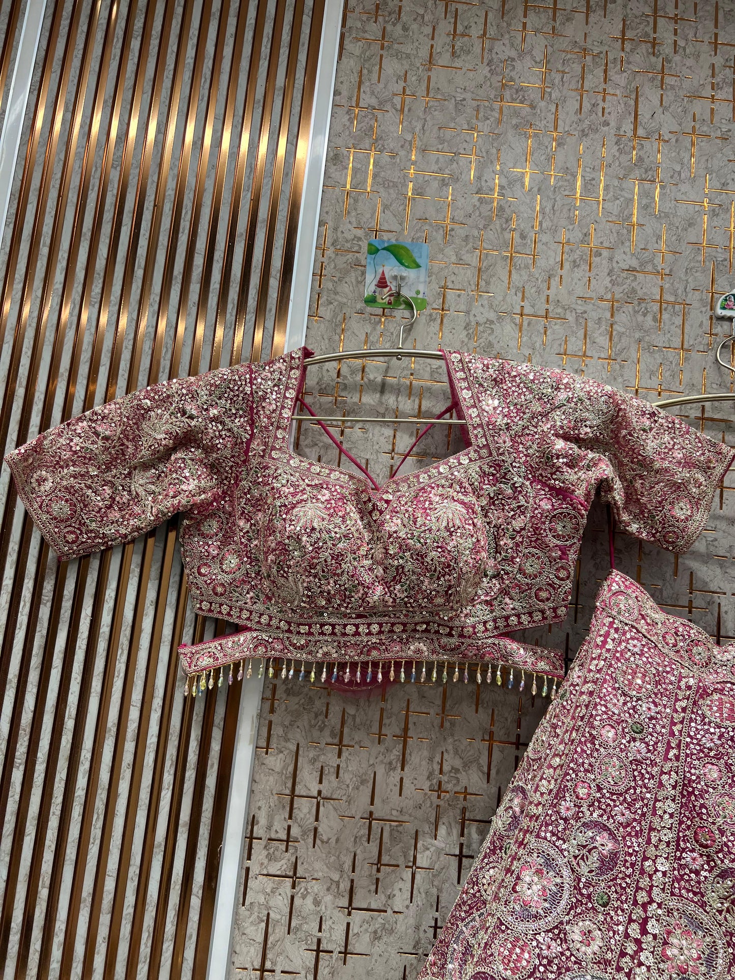 Lavishing yellow crop top Lehenga