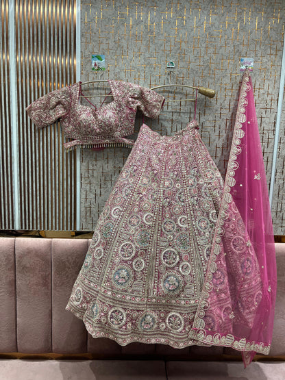 Lavishing yellow crop top Lehenga