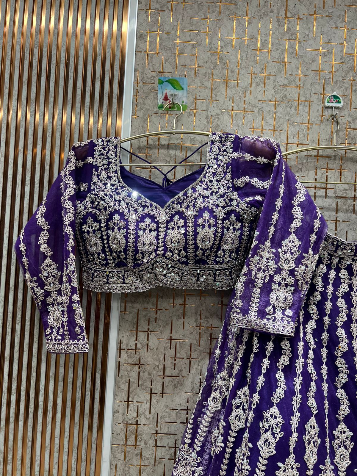 Khoobsurat Yellow haldi mehendi crop top Lehenga