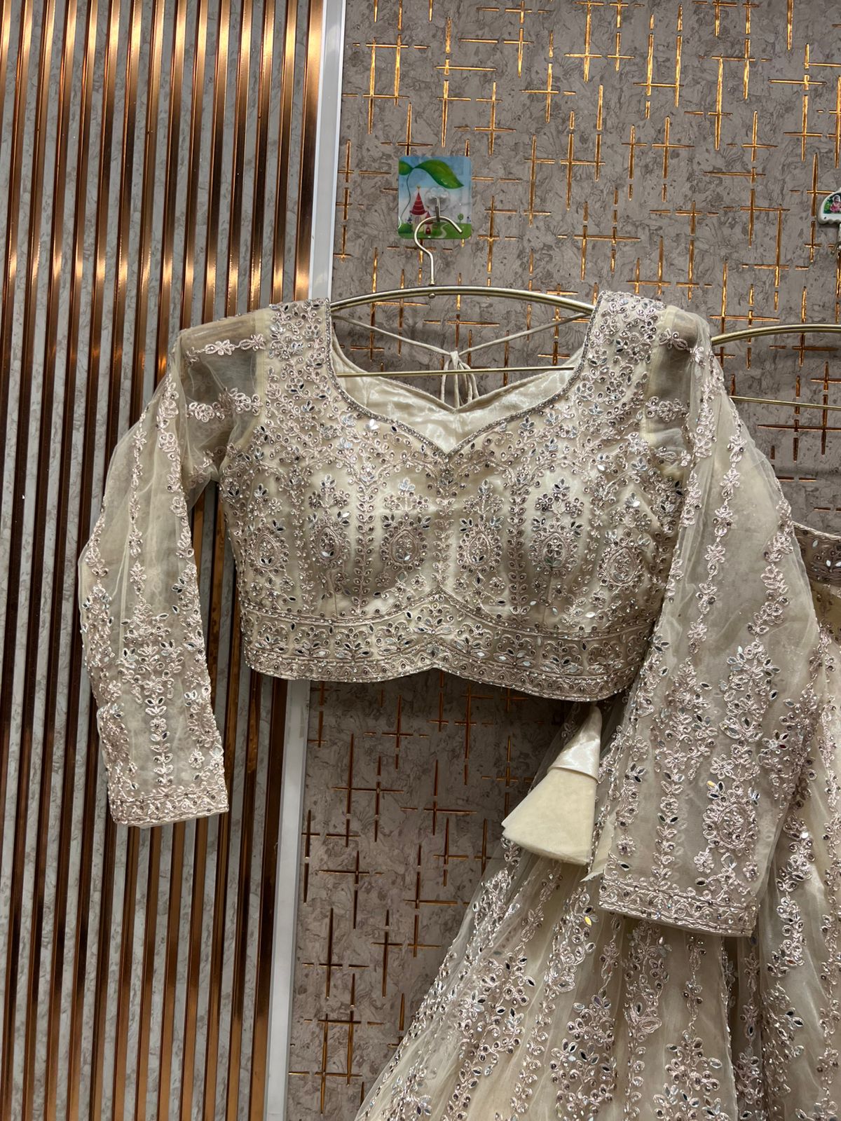 Khoobsurat Yellow haldi mehendi crop top Lehenga