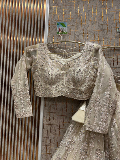 Khoobsurat Yellow haldi mehendi crop top Lehenga