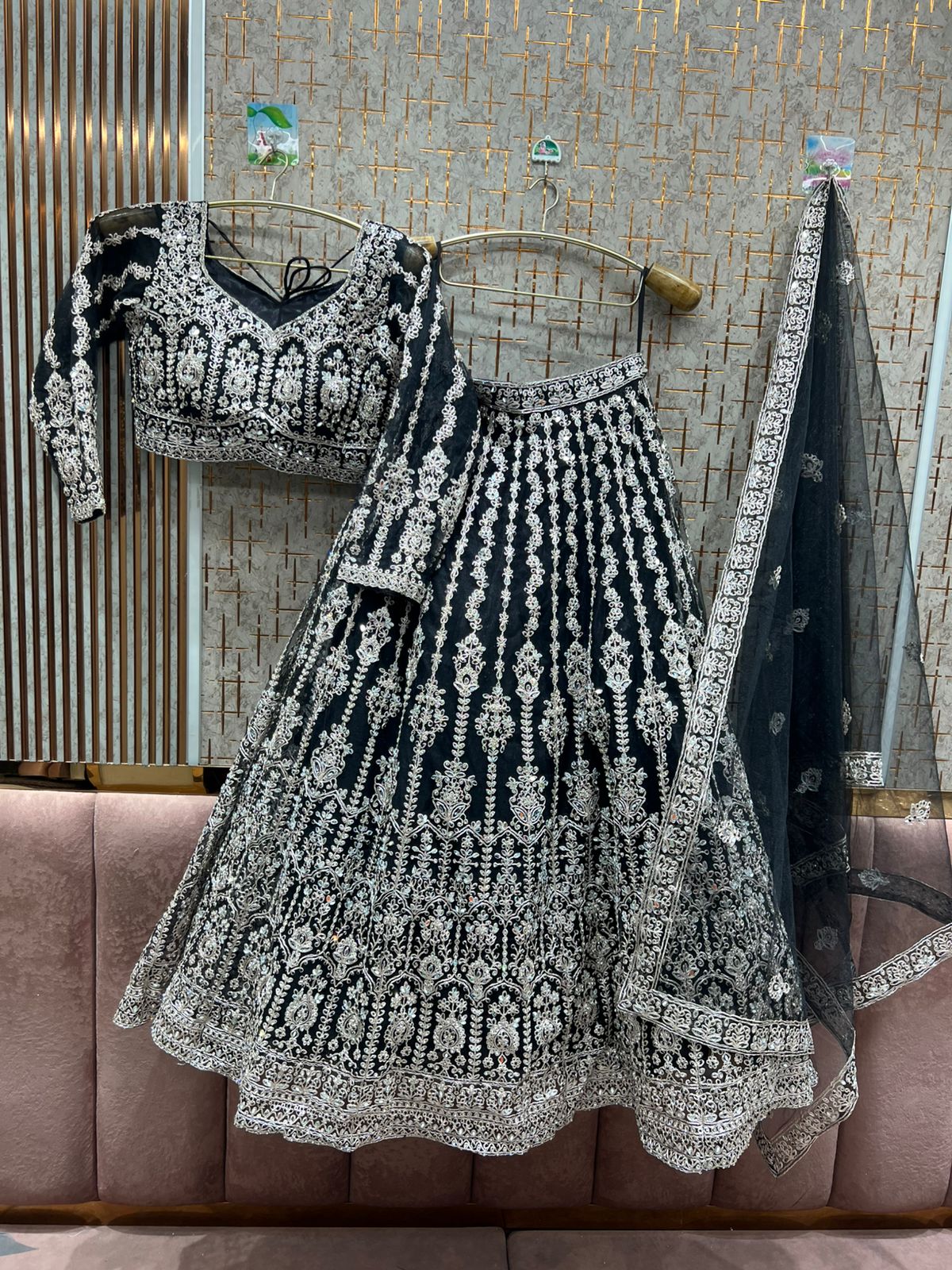 Khoobsurat Yellow haldi mehendi crop top Lehenga