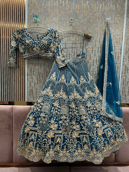 Designer Red crop top Lehenga Happy Customer