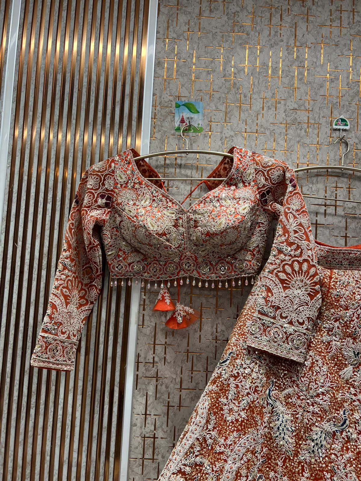 Attractive Yellow Haldi mehendi crop top Lehenga peacock