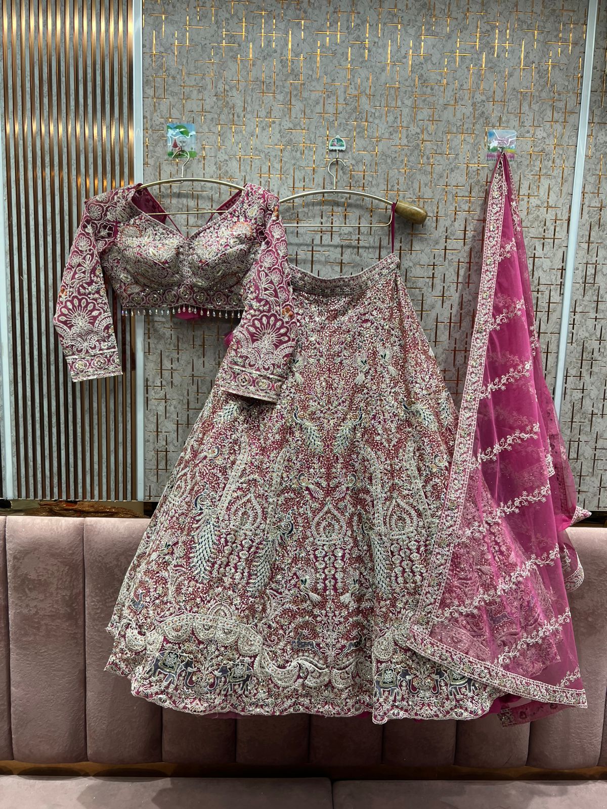 Attractive Yellow Haldi mehendi crop top Lehenga peacock