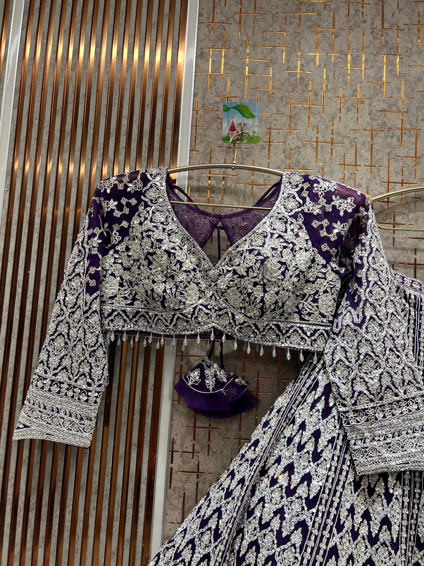 16 kali big flare heavy silver work Eye catching Sky blue crop top Lehenga