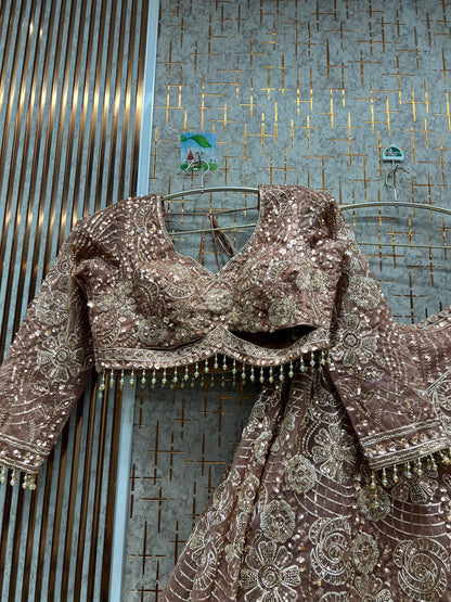 Awesome purple lavender lilac crop top Lehenga