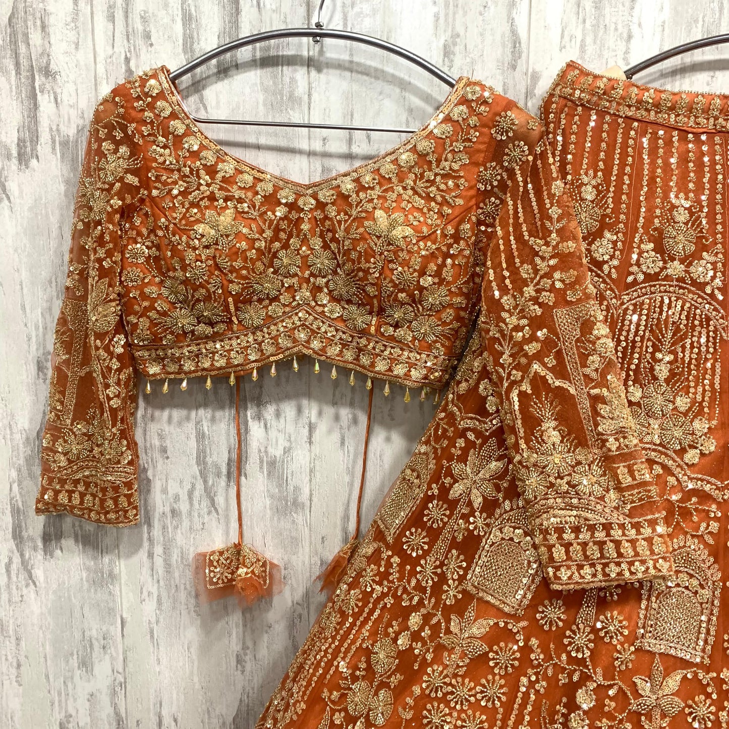 Eye catching Hot pink crop top Lehenga