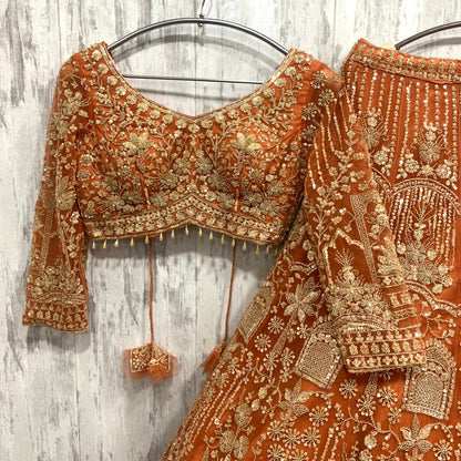 Eye catching Hot pink crop top Lehenga