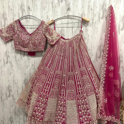 Glamorous Sea green crop top Lehenga